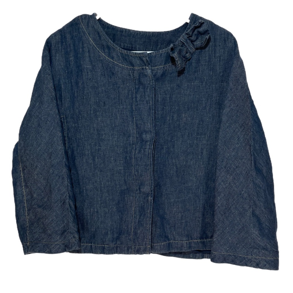 Talbots Women’s Linen Denim Jacket Size 14